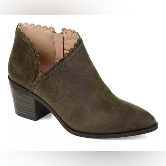 Journee Collection Tessa Bootie, Olive, Size 6.5 - Picture 2 of 8